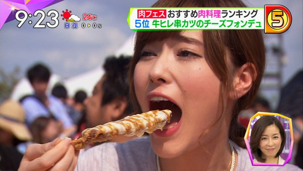 【放送事故画像】テレビでそんな顔して食べられたら食べ物がチンコにしか見えないｗｗｗ