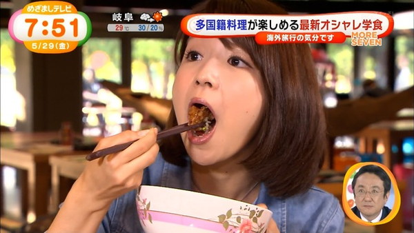 【放送事故画像】テレビでそんな顔して食べられたら食べ物がチンコにしか見えないｗｗｗ 15